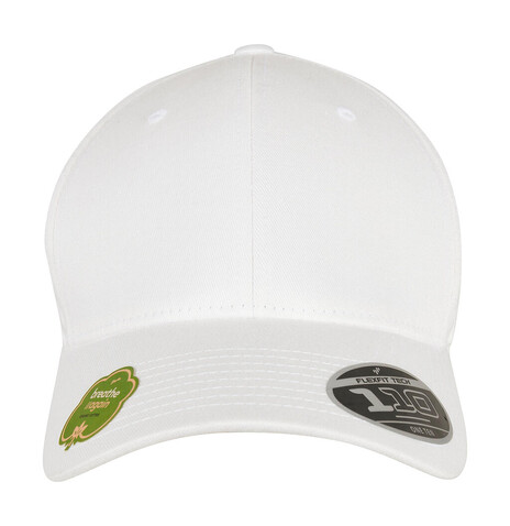 Flexfit 110 Organic Cap, White, One Size bedrucken, Art.-Nr. 337680000