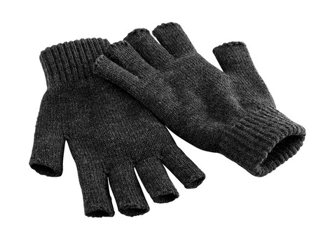 Beechfield Fingerless Gloves, Charcoal, L/XL bedrucken, Art.-Nr. 340691302