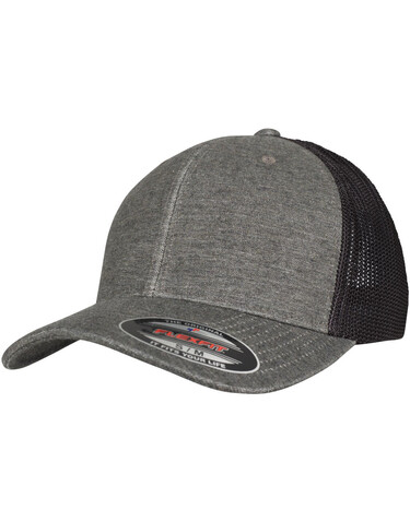 Flexfit Retro Trucker Melange Cap, Heather Grey/White, L/XL bedrucken, Art.-Nr. 343681402 Flexfit Retro Trucker Melange Cap, Heather Grey/White, L/XL bedrucken, Art.-Nr. 343681402