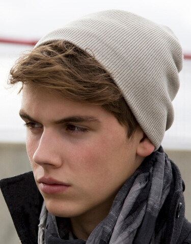 Result Caps Soft Feel Cuffless Beanie, Stone, One Size bedrucken, Art.-Nr. 344340090