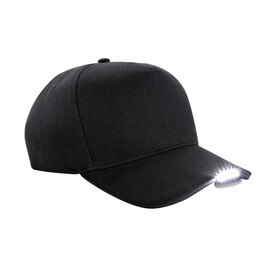 Beechfield LED Light Cap, Black, One Size bedrucken, Art.-Nr. 353691010