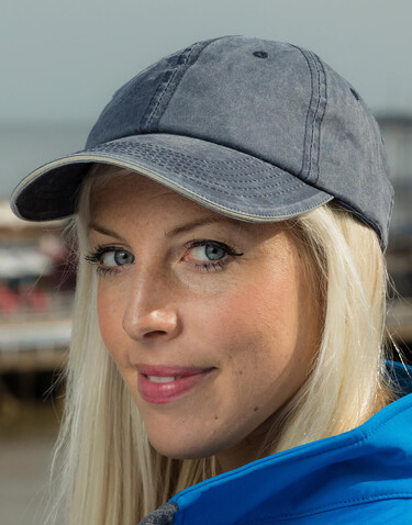 Result Caps Fine Cotton Twill Cap, Navy/Putty, One Size bedrucken, Art.-Nr. 354342630