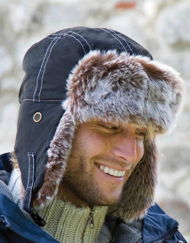 Result Caps Classic Sherpa Hat, Jet Black, M bedrucken, Art.-Nr. 356341114