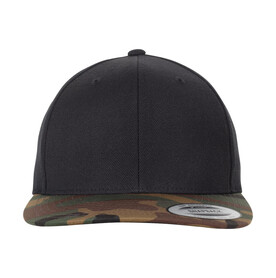 Flexfit Classic Snapback 2-Tone Camo, Black/Green Camo, One Size bedrucken, Art.-Nr. 356681760