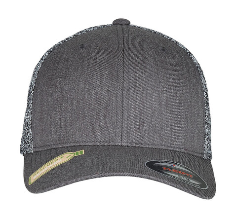 Flexfit Flexfit Trucker Melange Mesh, Black/Grey Melange, S/M bedrucken, Art.-Nr. 360681741