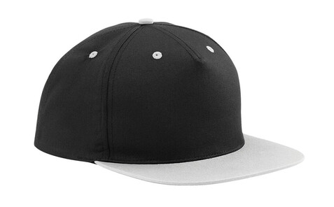 Beechfield 5 Panel Contrast Snapback, Black/Grey, One Size bedrucken, Art.-Nr. 361691510
