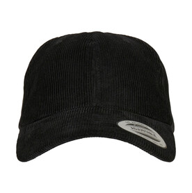 Flexfit Low Profile Corduroy Dad Cap, Black, One Size bedrucken, Art.-Nr. 363681010