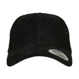 Flexfit Low Profile Corduroy Dad Cap, Black, One Size bedrucken, Art.-Nr. 363681010