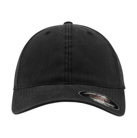 Flexfit Flexfit Garment Washed Cotton Dad Hat, Black, S/M bedrucken, Art.-Nr. 365681011