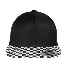 Flexfit Checkerboard Snapback, Black/White, One Size bedrucken, Art.-Nr. 369681500