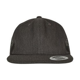 Flexfit Denim Trucker, Black Raw, One Size bedrucken, Art.-Nr. 382681030