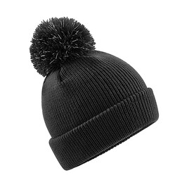 Beechfield Junior Reflective Bobble Beanie, Black, One Size bedrucken, Art.-Nr. 386691010 Beechfield Junior Reflective Bobble Beanie, Black, One Size bedrucken, Art.-Nr. 386691010