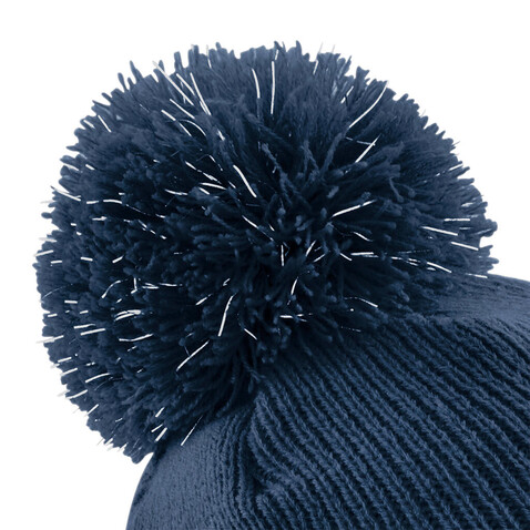 Beechfield Junior Reflective Bobble Beanie, Black, One Size bedrucken, Art.-Nr. 386691010