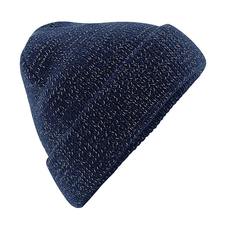 Beechfield Reflective Beanie, French Navy, One Size bedrucken, Art.-Nr. 387692010