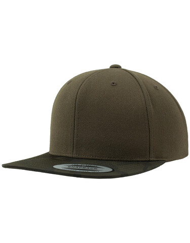 Flexfit Camo Visor Snapback, Olive Camo, One Size bedrucken, Art.-Nr. 392685310