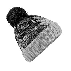 Beechfield Ombré Beanie, Black/Light Grey, One Size bedrucken, Art.-Nr. 392691550