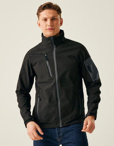 Regatta Arcola 3 Layer Softshell, Black/Seal Grey, 2XL bedrucken, Art.-Nr. 400171517