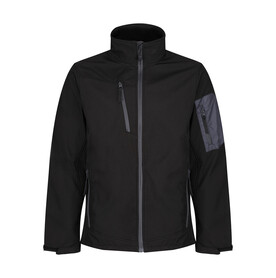 Regatta Arcola 3 Layer Softshell, Black/Seal Grey, S bedrucken, Art.-Nr. 400171513