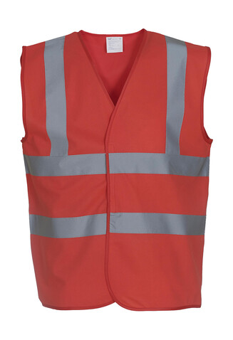 Yoko Fluo 2 Band+Brace Waistcoat, Red, 2XL bedrucken, Art.-Nr. 402774007