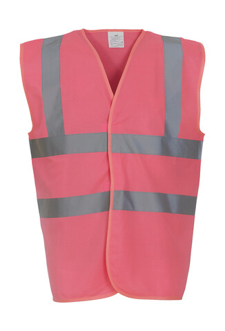 Yoko Fluo 2 Band+Brace Waistcoat, Pink, M bedrucken, Art.-Nr. 402774194