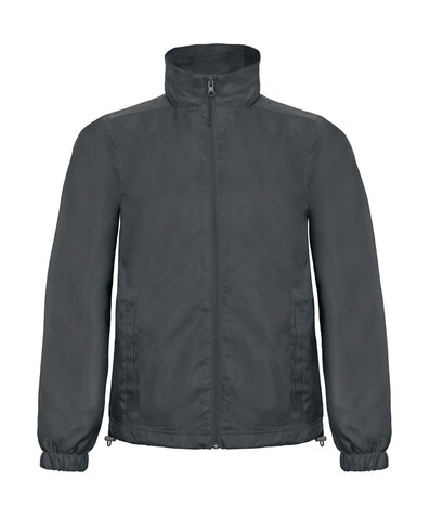 B &amp; C ID.601 Midseason Windbreaker, Dark Grey, L bedrucken, Art.-Nr. 405421285
