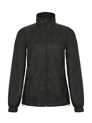 B &amp; C ID.601/women Midseason Windbreaker, Black, M bedrucken, Art.-Nr. 406421014