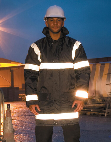 Result Management Coat, Black, XL bedrucken, Art.-Nr. 410331016
