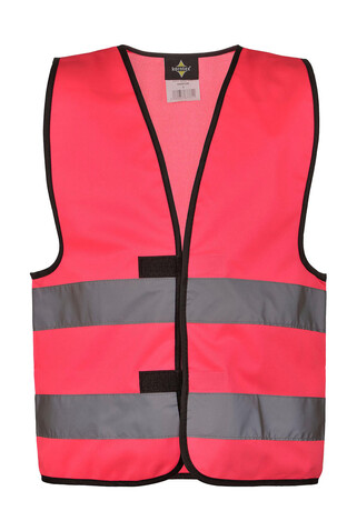 Korntex Signal Vest for Kids Aarhus, Neon Pink, 2XS bedrucken, Art.-Nr. 415134231