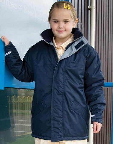 Result Children`s Core Winter Parka, Black, XS (3-4) bedrucken, Art.-Nr. 415331012