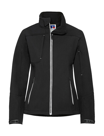 Russell Europe Ladies` Bionic Softshell Jacket, Black, M bedrucken, Art.-Nr. 416001014