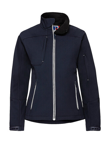 Russell Europe Ladies` Bionic Softshell Jacket, French Navy, XL bedrucken, Art.-Nr. 416002016 Russell Europe Ladies` Bionic Softshell Jacket, French Navy, XL bedrucken, Art.-Nr. 416002016