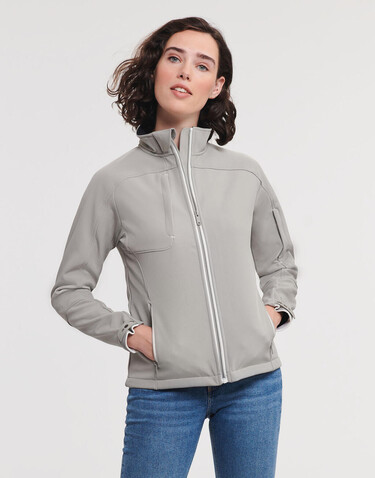 Russell Europe Ladies` Bionic Softshell Jacket, Stone, XS bedrucken, Art.-Nr. 416000092