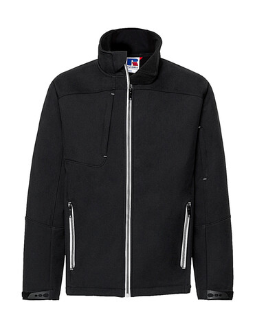 Russell Europe Men`s Bionic Softshell Jacket, Black, L bedrucken, Art.-Nr. 417001015