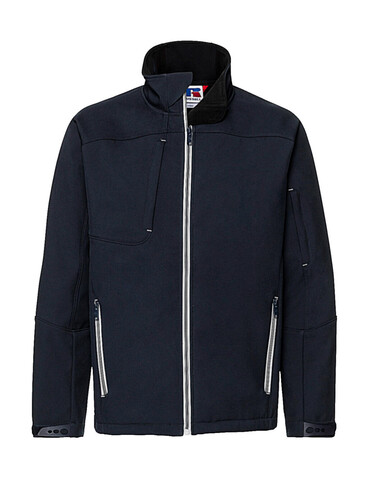 Russell Europe Men`s Bionic Softshell Jacket, French Navy, XL bedrucken, Art.-Nr. 417002016