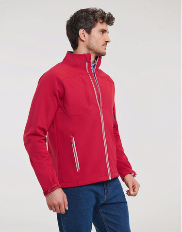 Russell Europe Men`s Bionic Softshell Jacket, Black, L bedrucken, Art.-Nr. 417001015