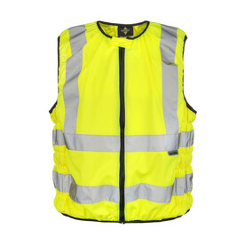 Korntex Hi-Vis Biker Vest Schleiz, Yellow, L bedrucken, Art.-Nr. 417136004