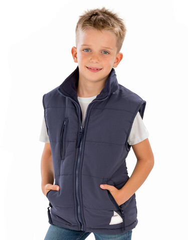 Result Junior Ultra Padded Bodywarmer, Navy, 2XS (2-3) bedrucken, Art.-Nr. 417332001