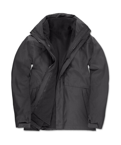 B &amp; C Corporate 3-in-1 Jacket, Dark Grey, XL bedrucken, Art.-Nr. 418421286