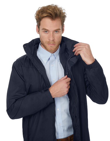 B &amp; C Corporate 3-in-1 Jacket, Dark Grey, XL bedrucken, Art.-Nr. 418421286
