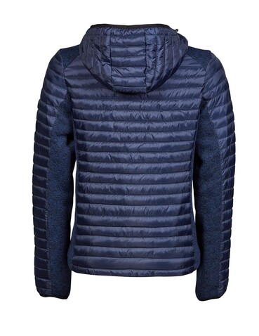 Tee Jays Ladies` Hooded Outdoor Crossover Jacket, Black/Black Melange, S bedrucken, Art.-Nr. 419541613