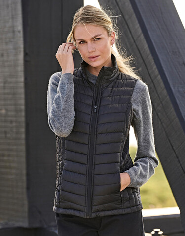 Tee Jays Ladies` Zepelin Vest, Black, S bedrucken, Art.-Nr. 420541013