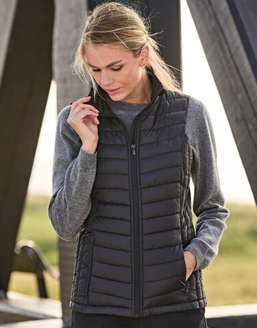 Tee Jays Ladies` Zepelin Vest, Black, S bedrucken, Art.-Nr. 420541013