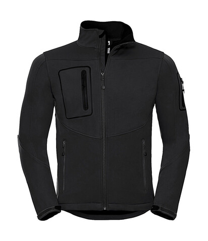 Russell Europe Men`s Sportshell 5000 Jacket, Black, XS bedrucken, Art.-Nr. 421001012