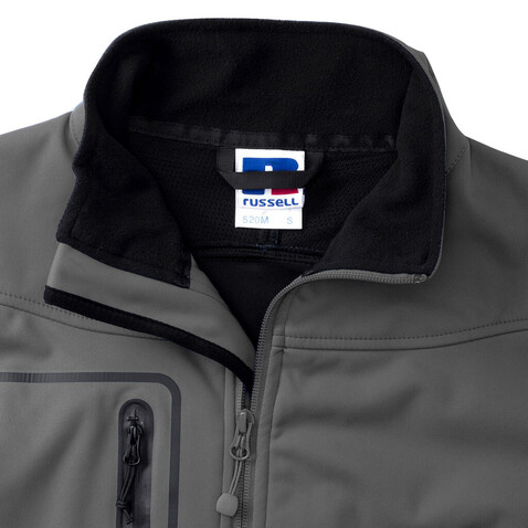 Russell Europe Men`s Sportshell 5000 Jacket, Titanium, L bedrucken, Art.-Nr. 421001395