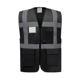 Yoko Fluo Executive Waistcoat, Black, S bedrucken, Art.-Nr. 421771011 Yoko Fluo Executive Waistcoat, Black, S bedrucken, Art.-Nr. 421771011