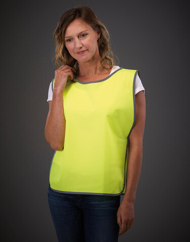 Yoko Fluo Reflective Border Tabard, White, S/M bedrucken, Art.-Nr. 422770000
