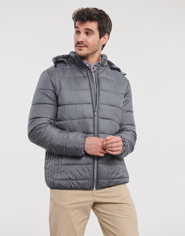 Russell Europe Men`s Hooded Nano Jacket, French Navy, L bedrucken, Art.-Nr. 423002015
