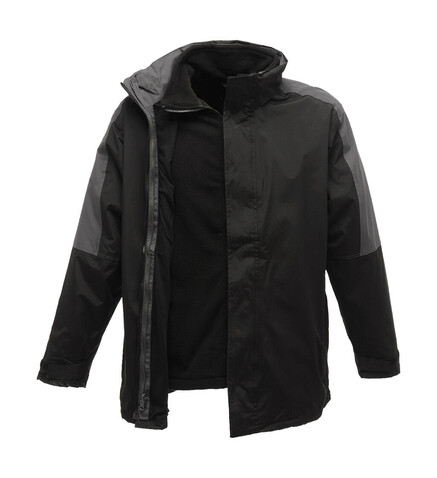 Regatta Defender III 3-In-1 Jacket, Black/Seal Grey, S bedrucken, Art.-Nr. 423171513