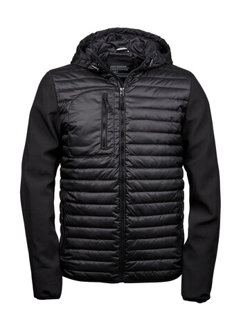 Tee Jays Hooded Crossover Jacket, Black, S bedrucken, Art.-Nr. 423541013