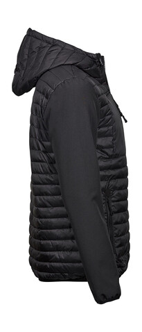 Tee Jays Hooded Crossover Jacket, Black, 2XL bedrucken, Art.-Nr. 423541017